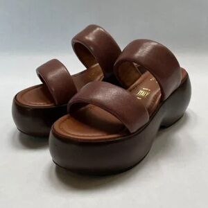 Seychelles Brown Platform Sandals with Cushioned Footbed